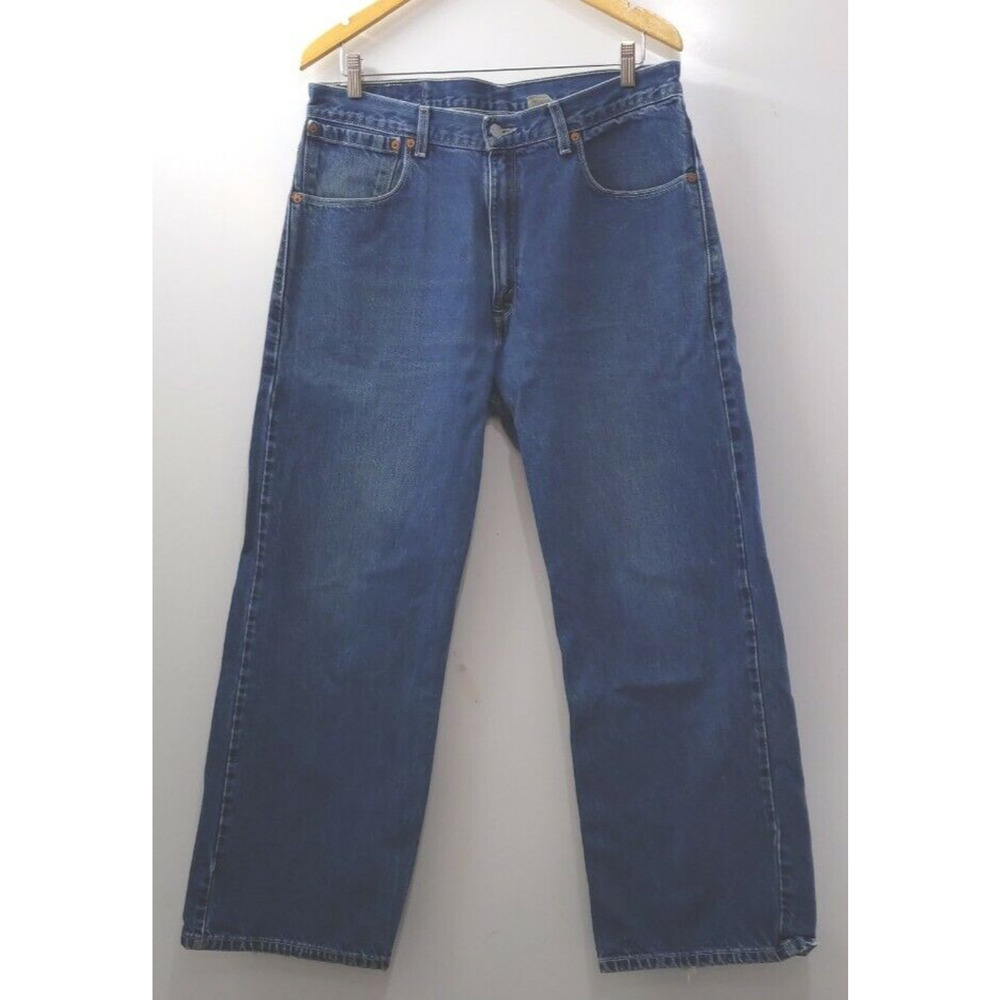 Levis Red Tab 579 34x30 Men's Baggy Fit Denim Blue Jeans 2001 Y2K Vintage SK8 17